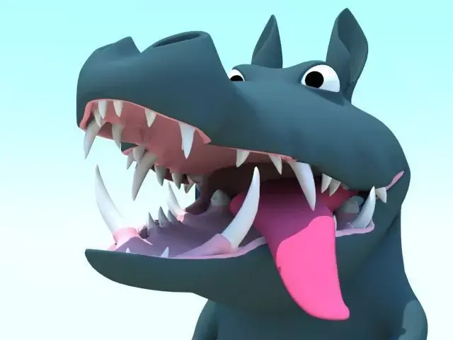 Cartoony Crocodile  3D model