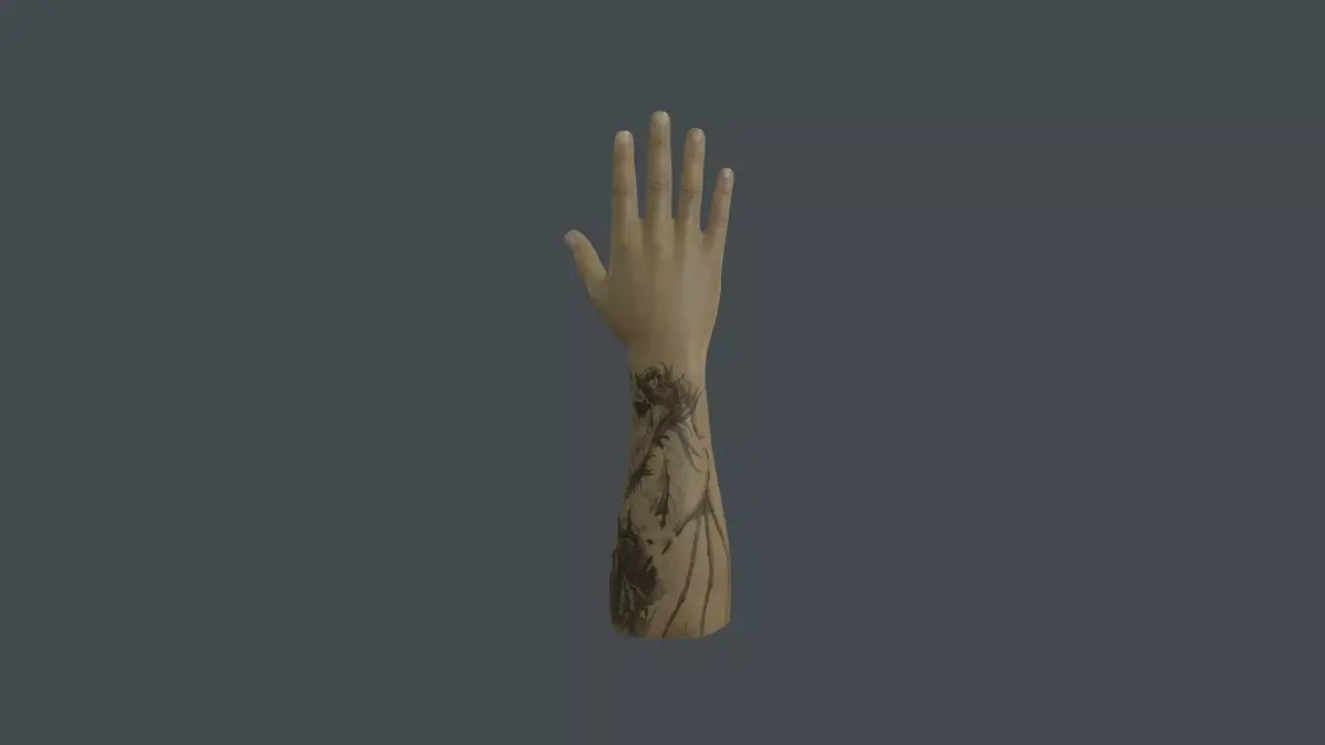 HAND-011 Right Hand Low-poly 3D model