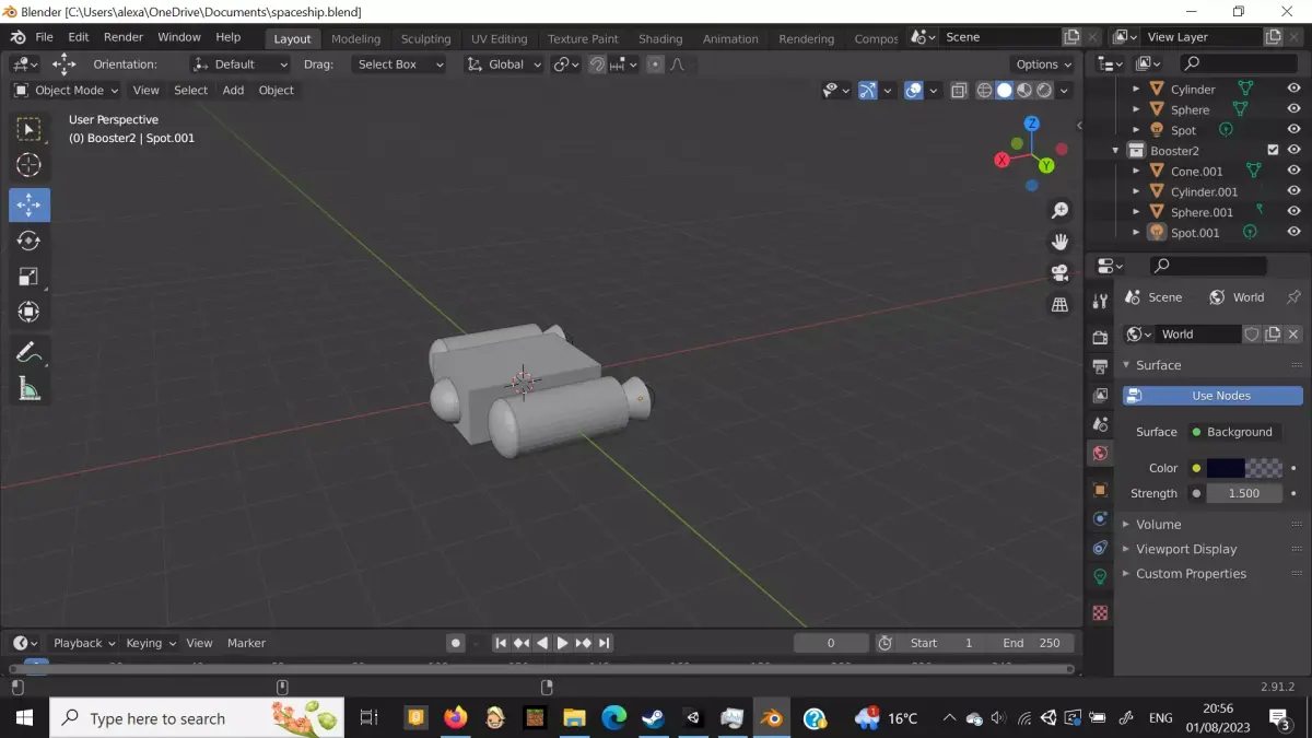 Spaceship Free low-poly 3D model purchase