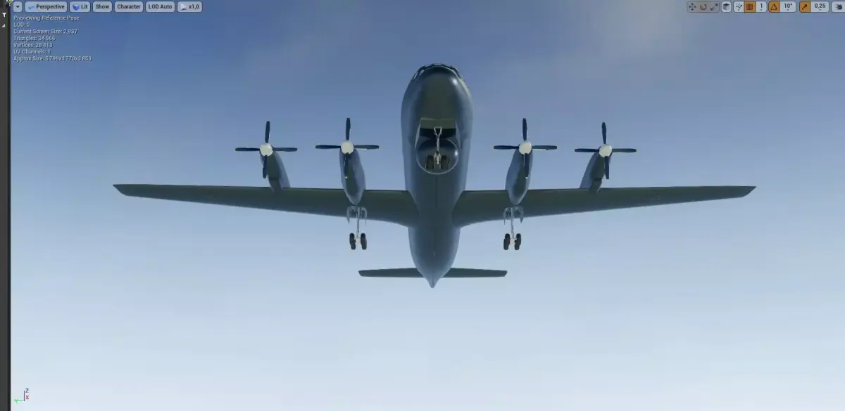 Ilyushin Il-38 Maritime Patrol ASW Aircraft Low-poly 3D model