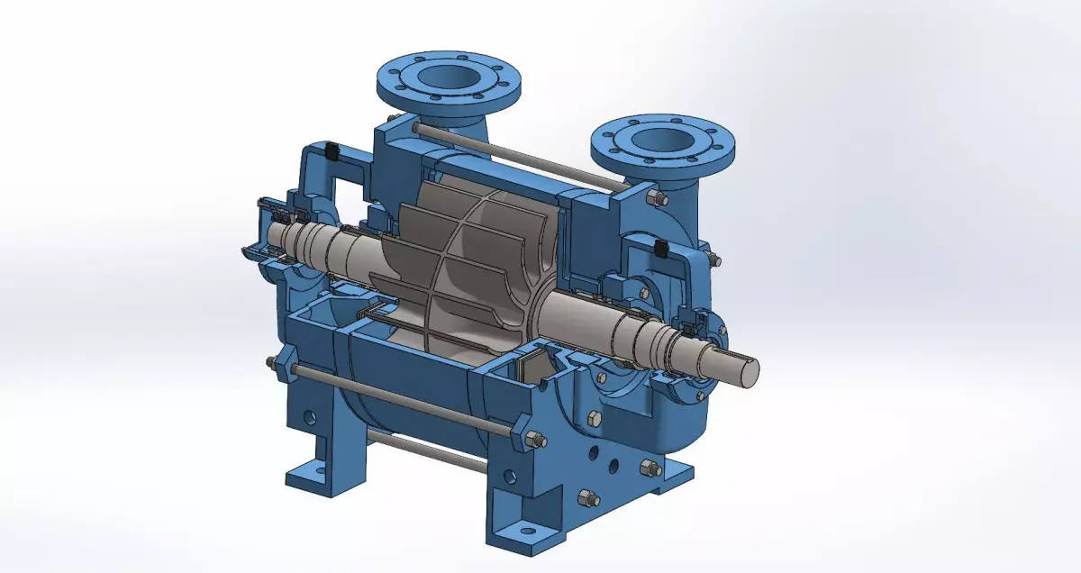 V Belt Vacuum Pump 3D model