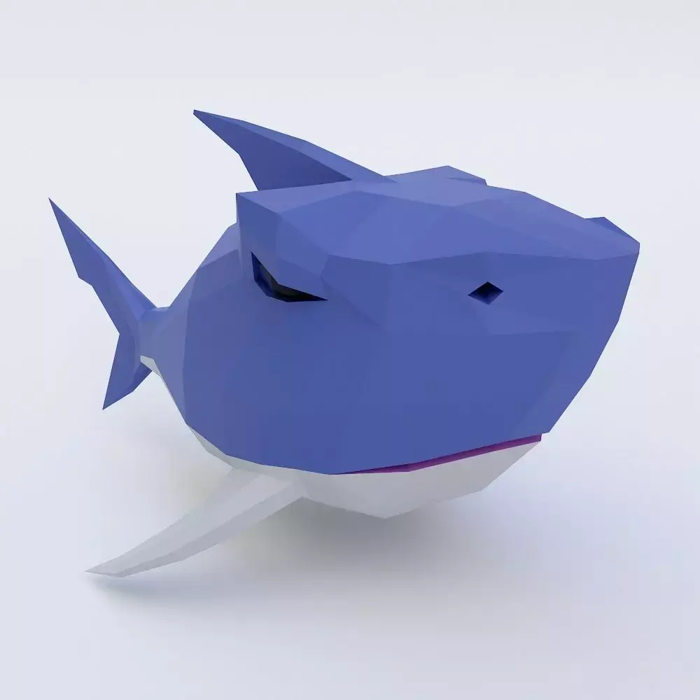 Small shark Fish low poly 3d model  Low-poly 3D model