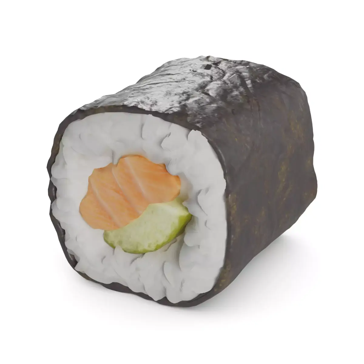 Sushi Salmon cucumber 3D model