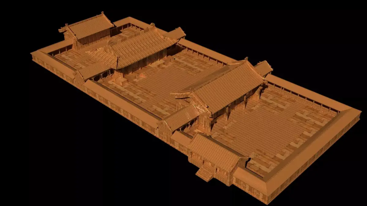 Chinese courtyard house 3D model buy