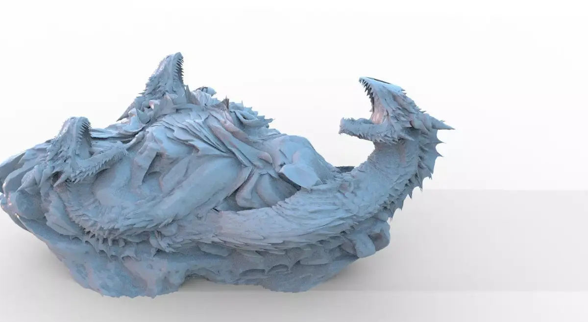 Dragons dying model stand 3D model