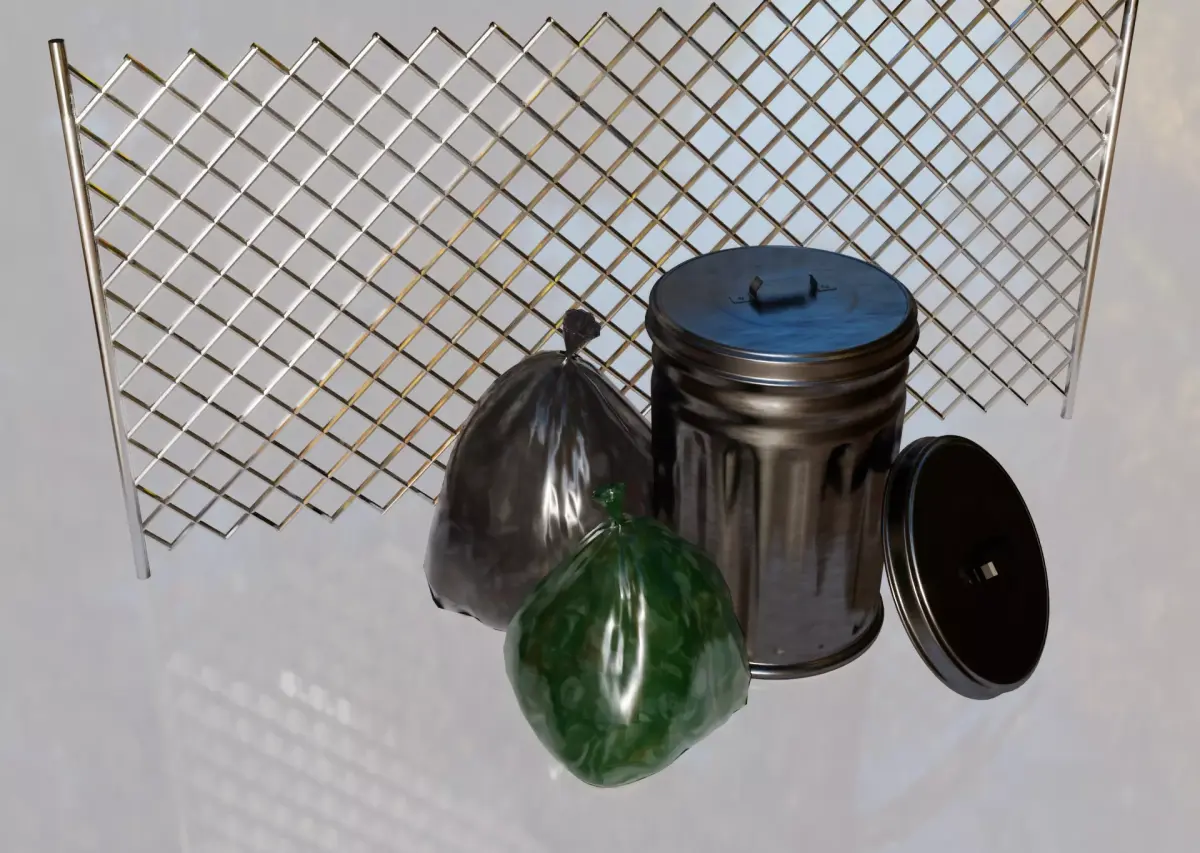 Street Trash Props Low-poly 3D model