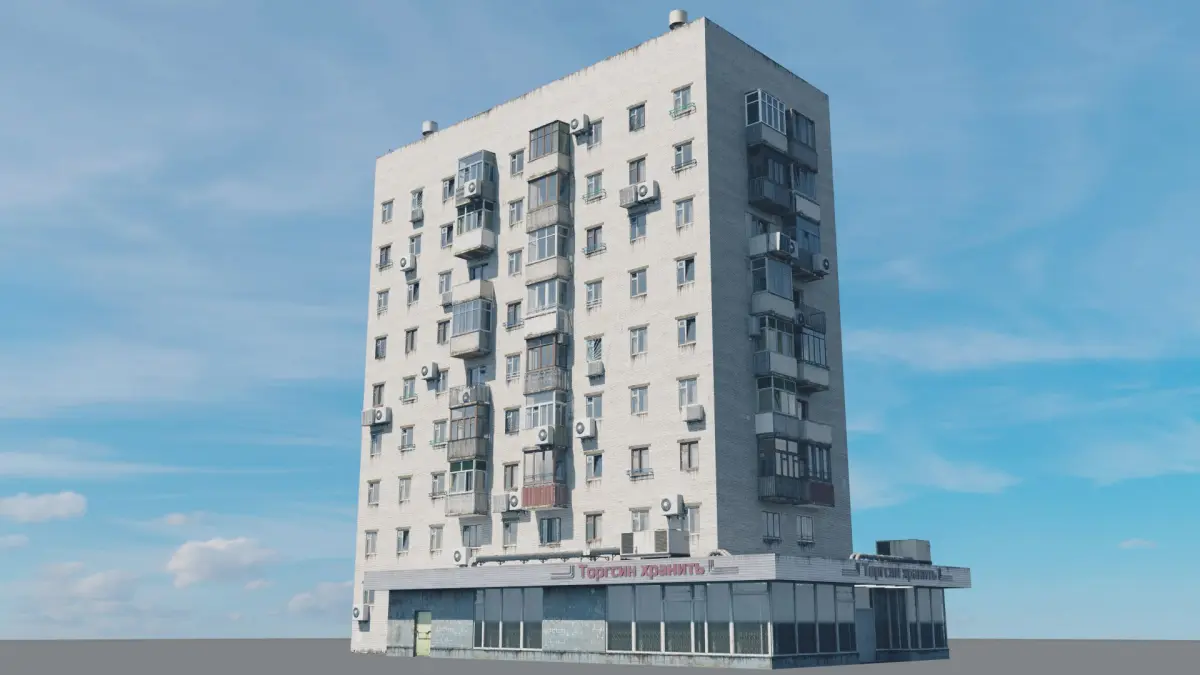 Brezhnevki Naberezhnaya Lenina 27 3D model