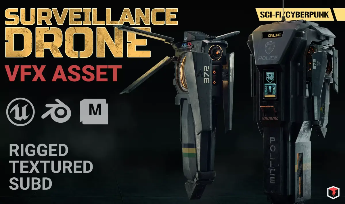 Surveillance Drone 3D model