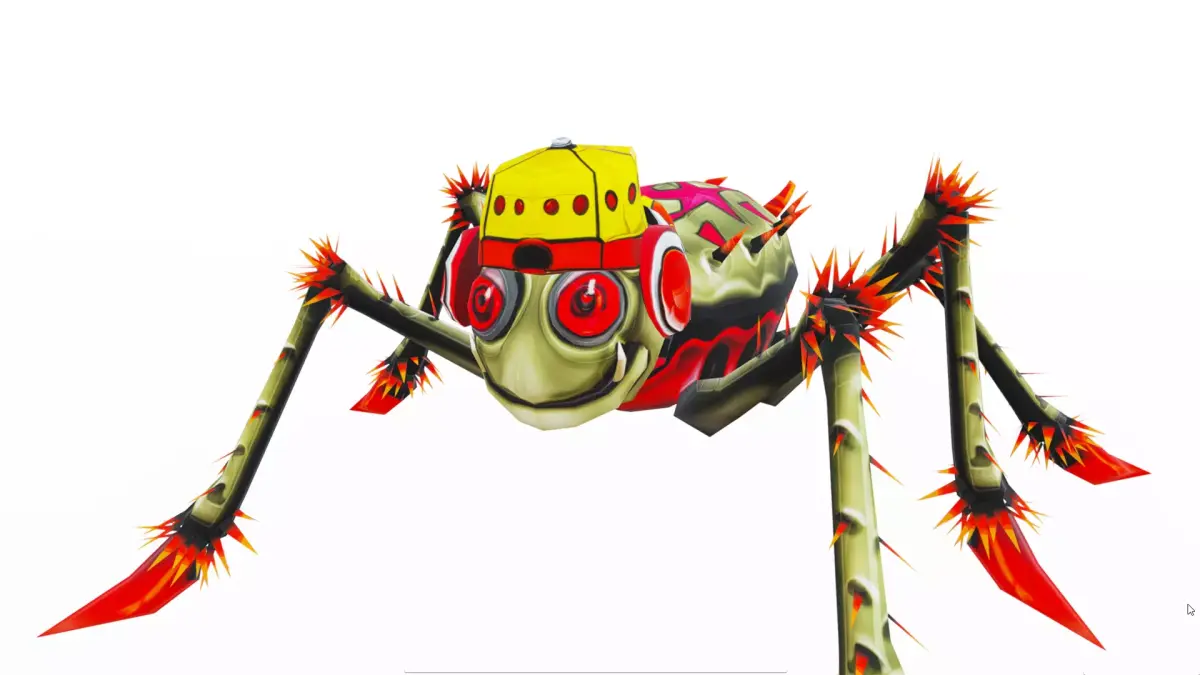 Red Star Spider Funny Cartoon Insect Parasite Beetle Lowpoly Low-poly 3D model