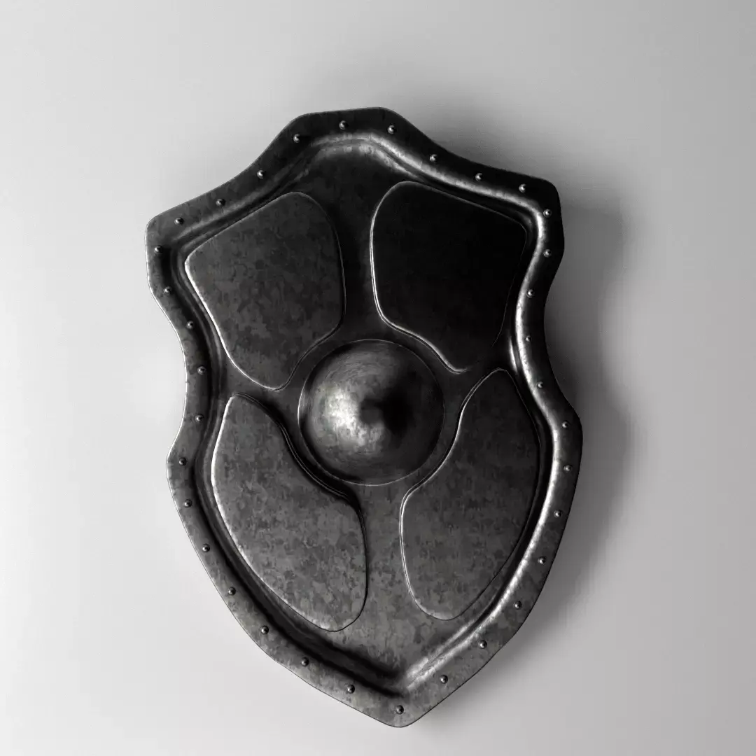 Medieval Shield 3D model 2