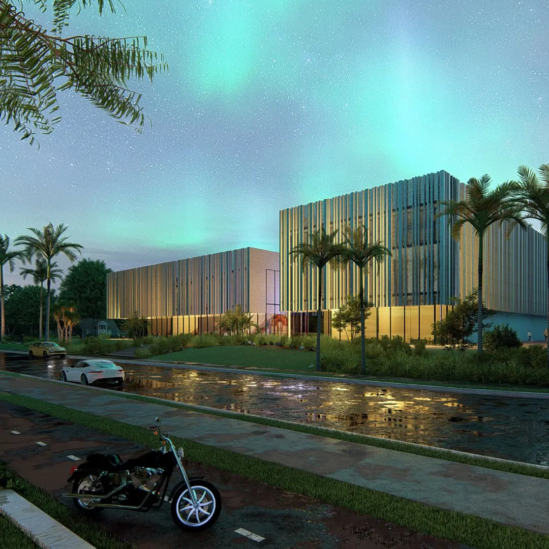 Commercial building Revit Lumion with 3d grass 3D model purchase