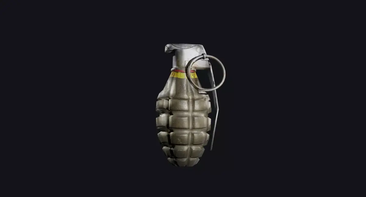 World War 2 US Hand Grenade Low-poly 3D model