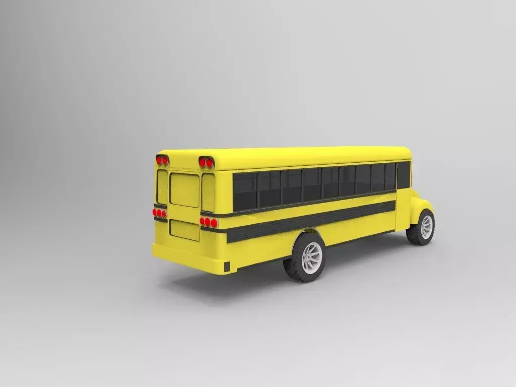 school bus Free low-poly 3D model purchase