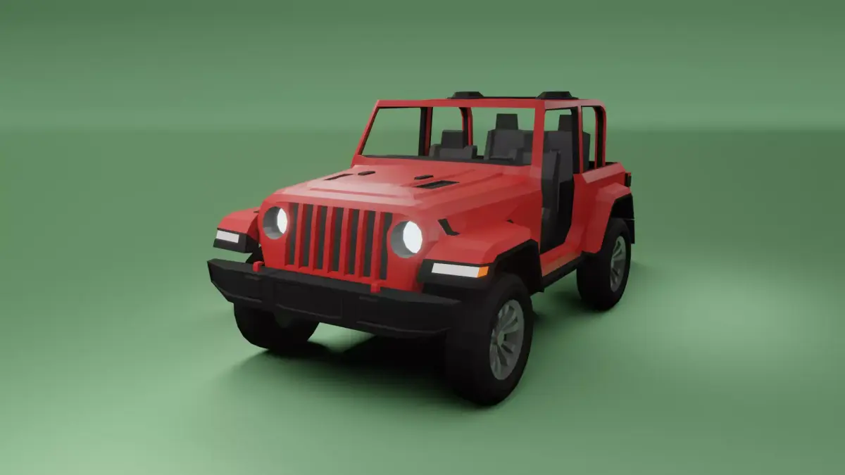 Jeep Wrangler 2020 low poly 3D model Low-poly 3D model