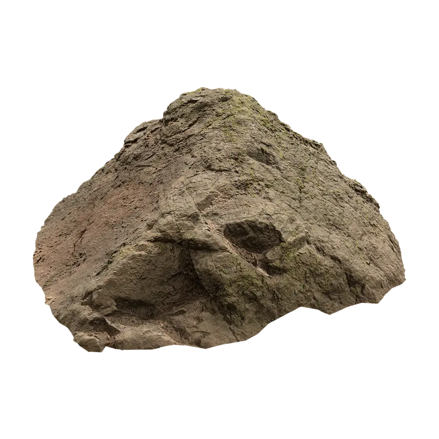  Warm Toned Mossy Jagged Large Rock Boulder Model  purchase