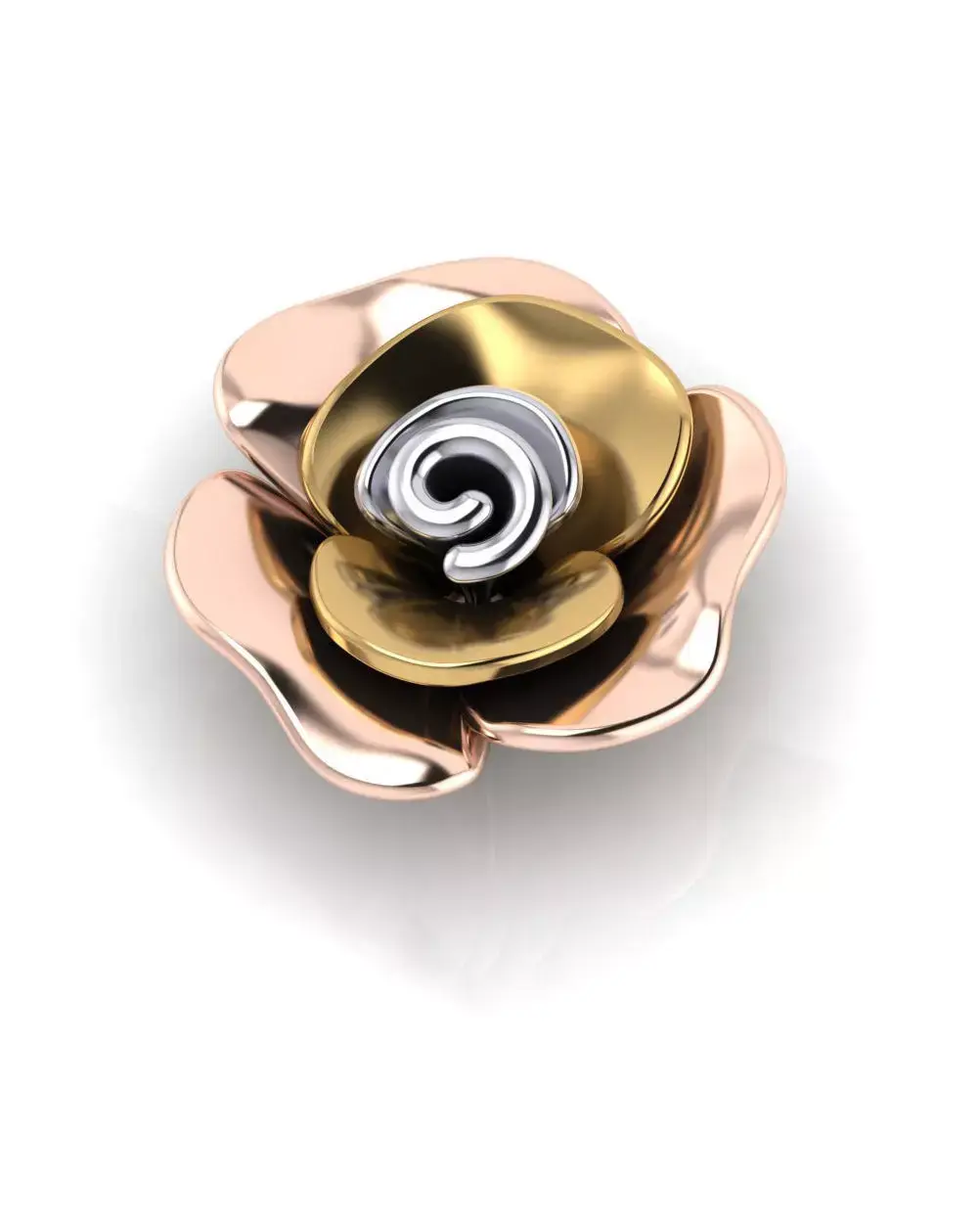 flower 3 part pendant 3D print model purchase