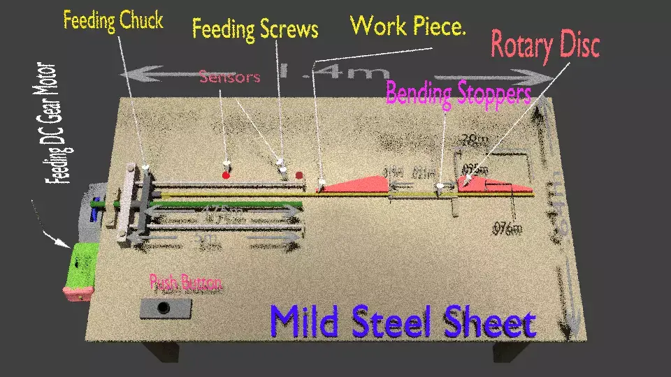 Rod Bending Machine 3d Model 3D model