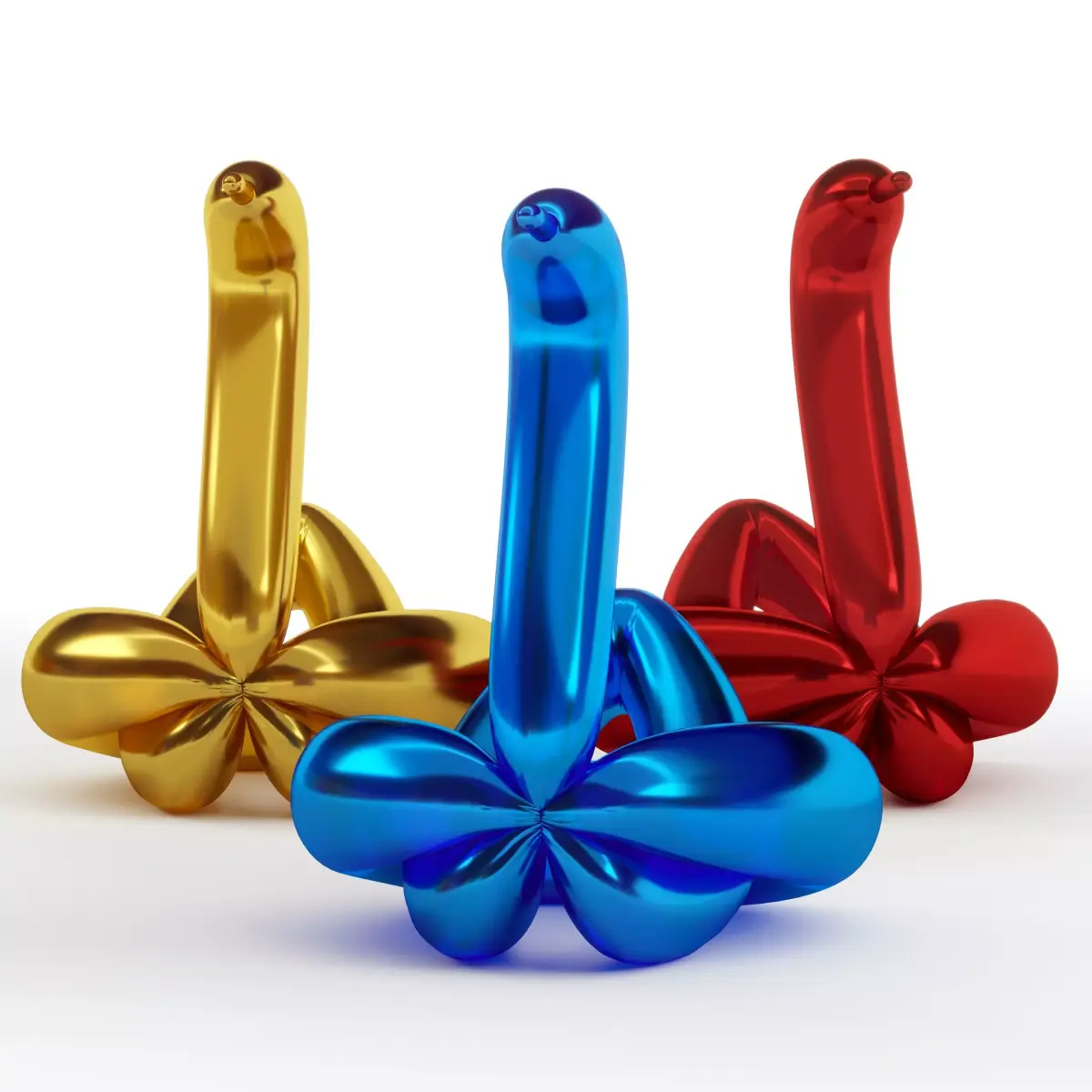 balloon swan sculpture 3D model