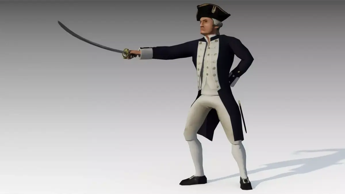 Captain Cook Low-poly 3D model