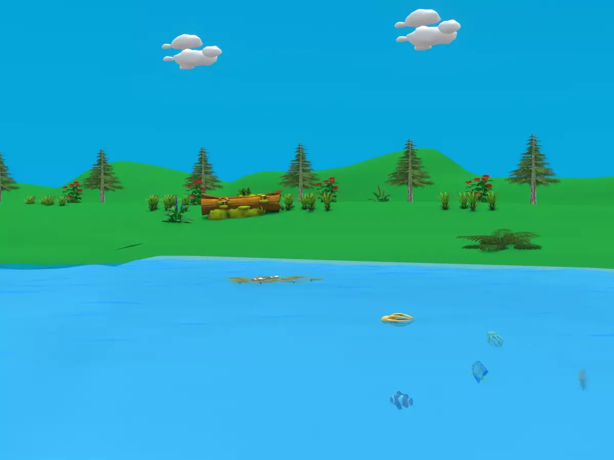 Low Poly Cartoon Nature Low-poly 3D model