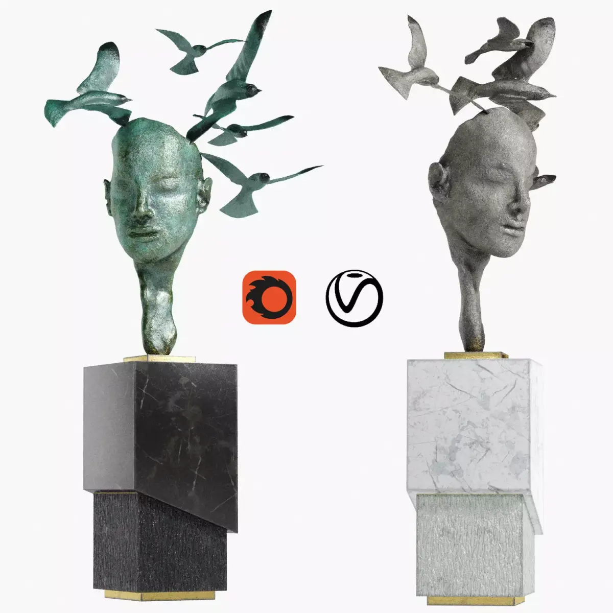 Human Sclupture 2 Low-poly 3D model