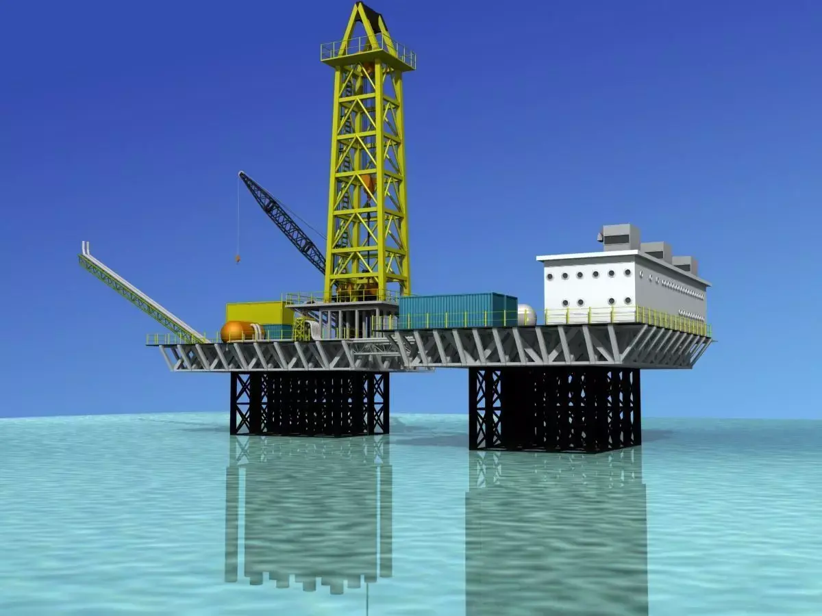 Offshore Oil Rig 3D model