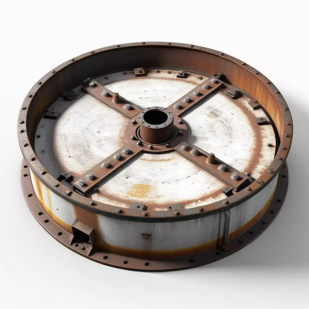 Rusty Heavy Duty Industrial Base 3D model