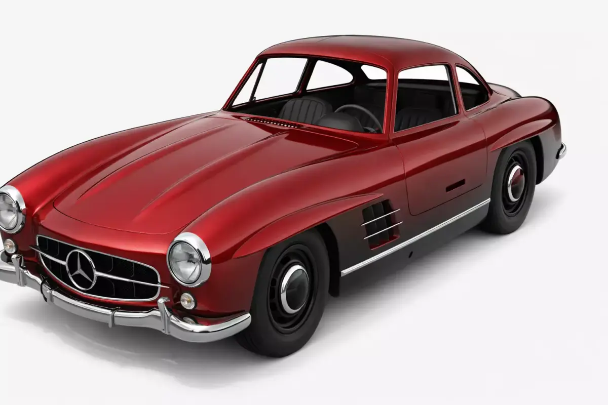 Mercedes-Benz 300SL Gullwing Iconic Classic Sports Car Free 3D model