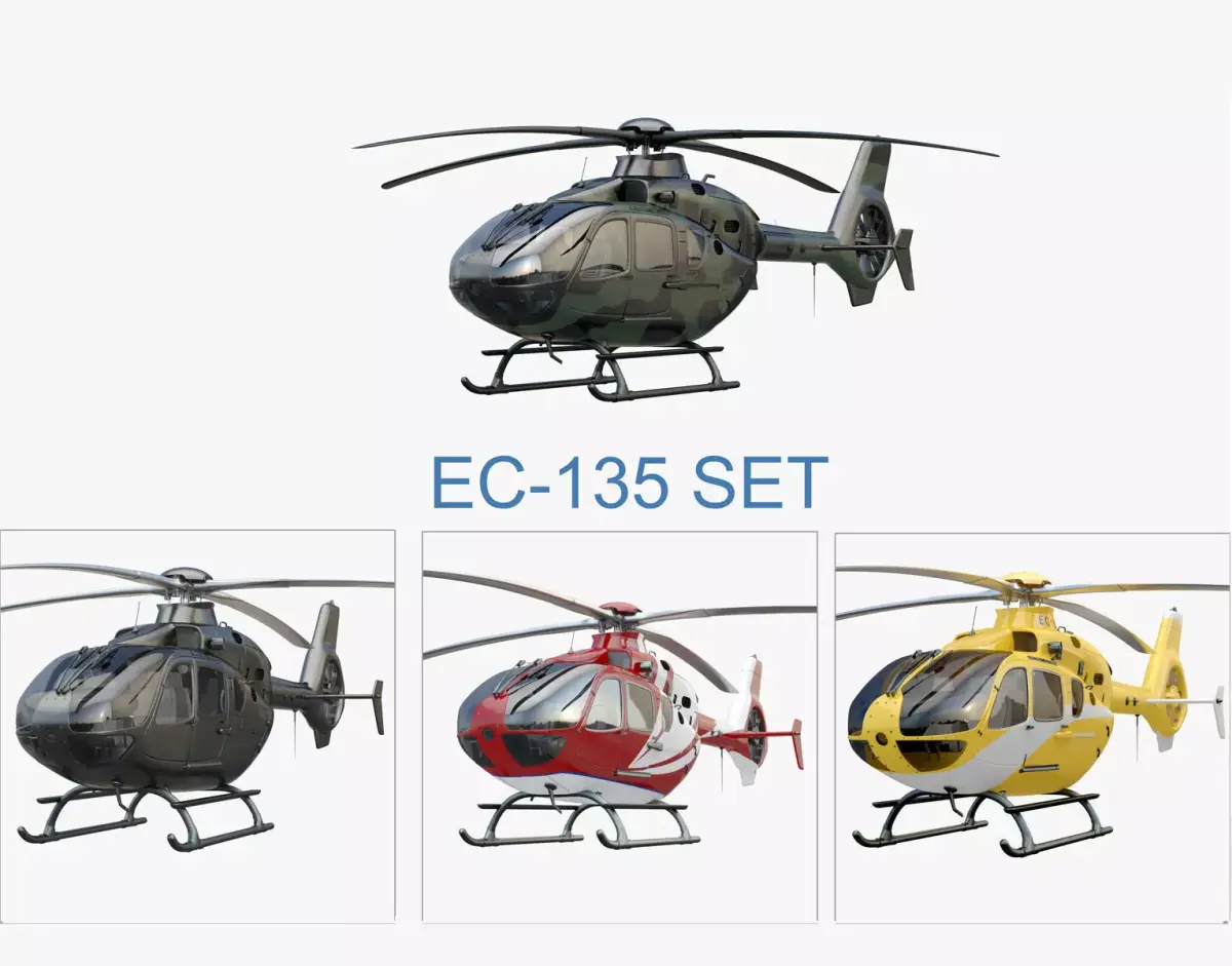 Eurocopter Set 3D model