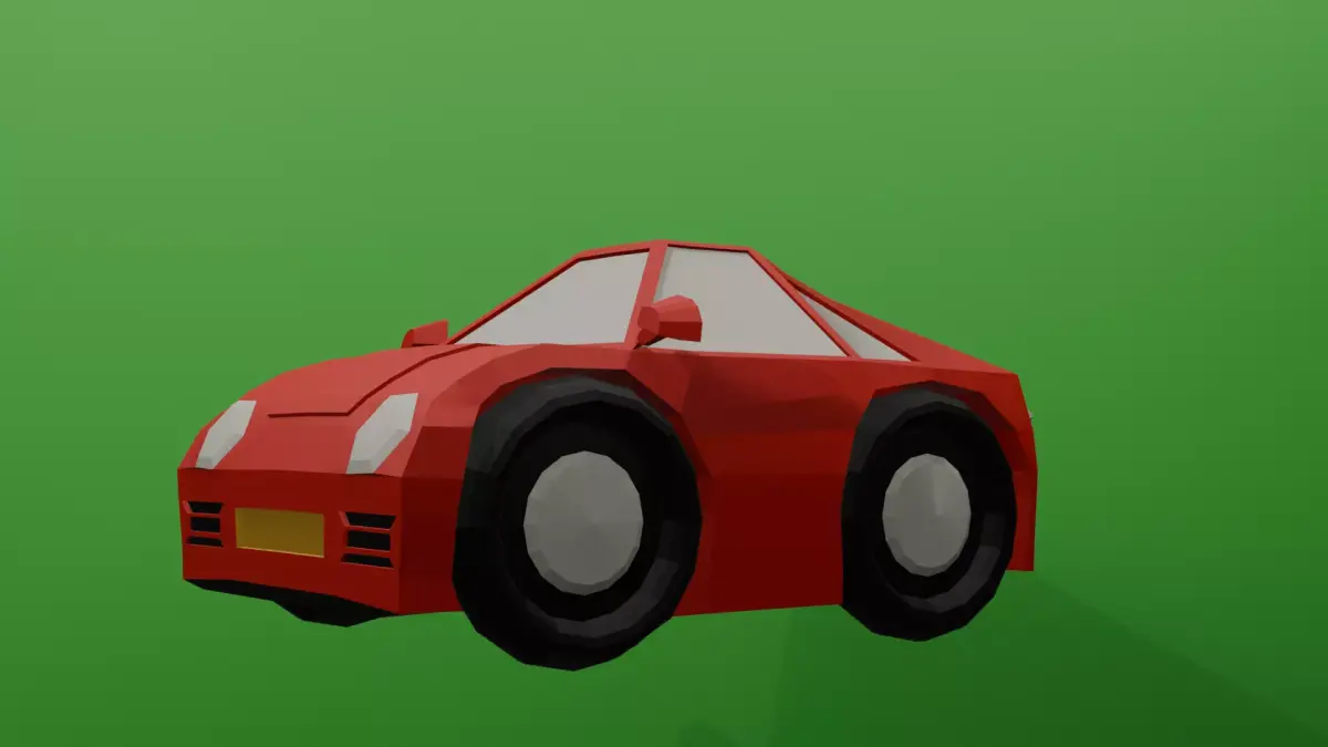 red car Low-poly 3D model get