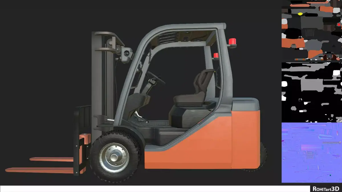 FORK LIFT Game Ready Model Low-poly 3D model