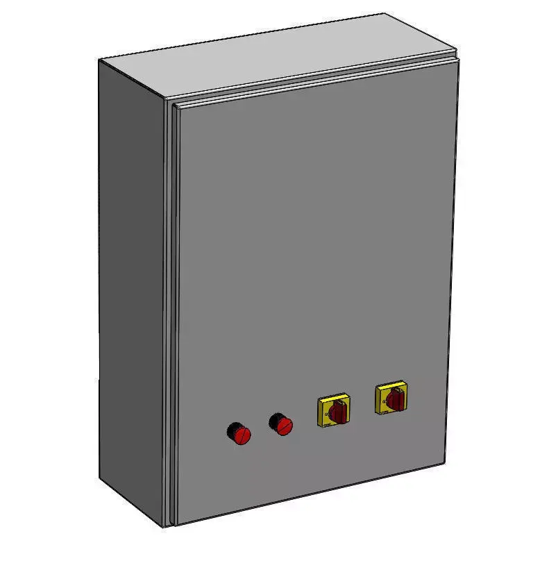 Configurable electrical panel housing 3D model