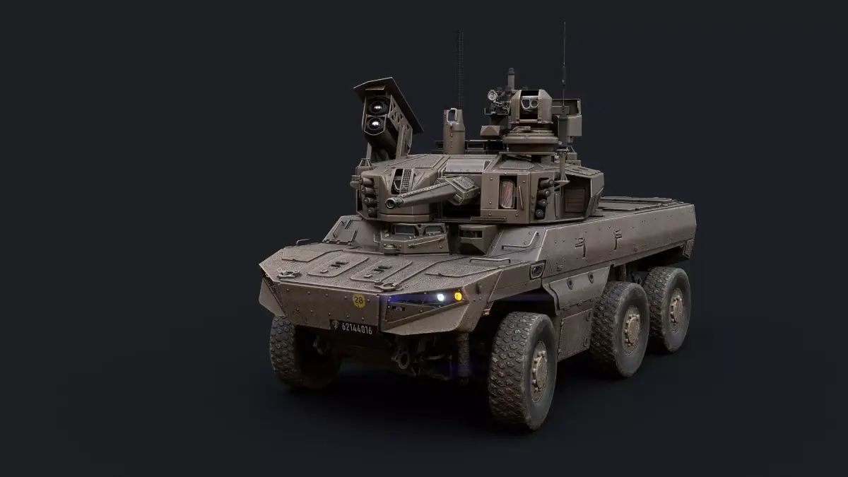 EBRC Jaguar Low-poly 3D model