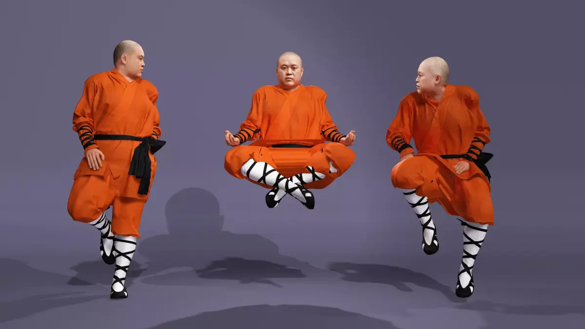 Realistic Eastern Monk Shi Yongxin the Abbot of Shaolin Temple 3D model
