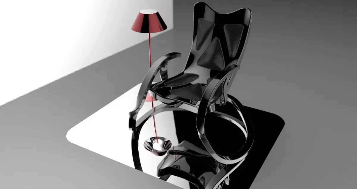 ssssawef chair with lamp Free 3D model