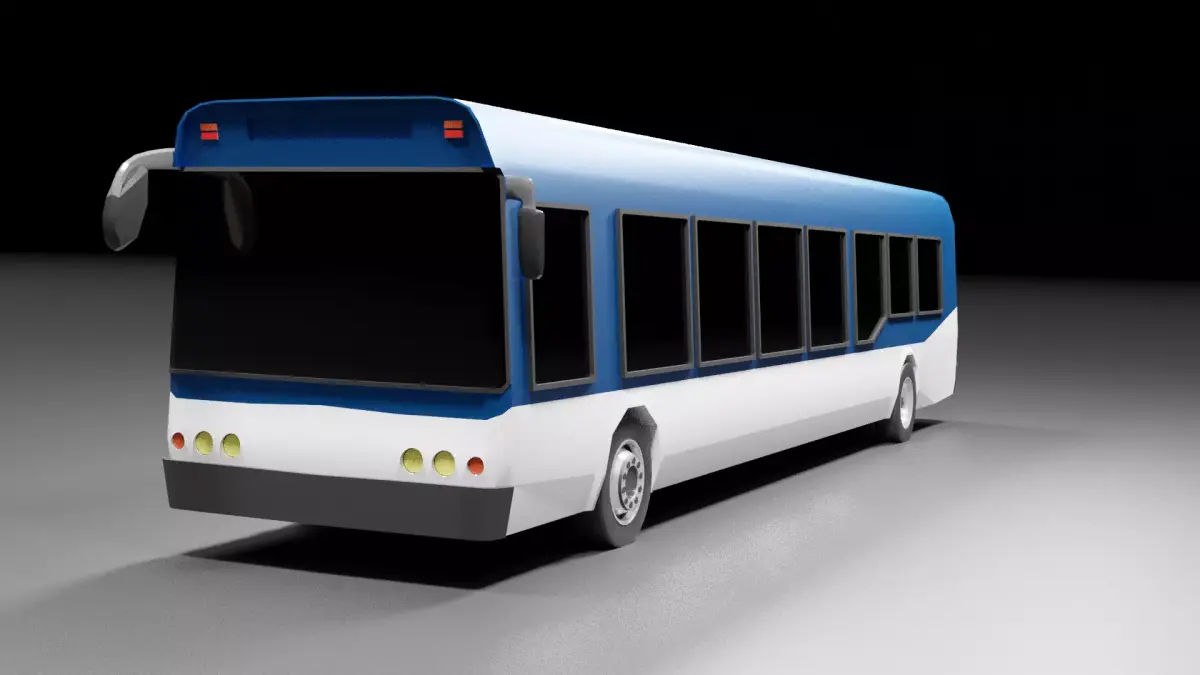 Low Poly Bus - Roblox  Low-poly 3D model