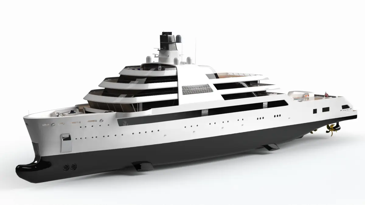 Solaris Explorer Yacht Night Scene 3D model