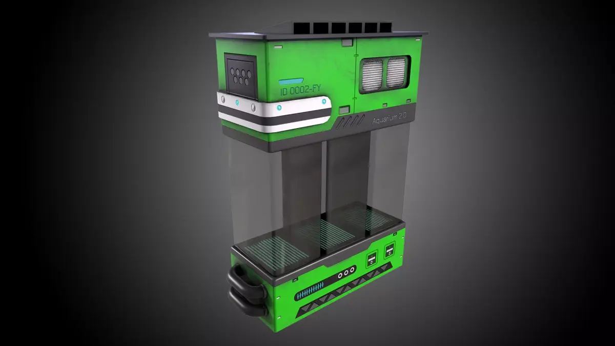 Sci-Fi Aquarium V1- 006 Low-poly 3D model