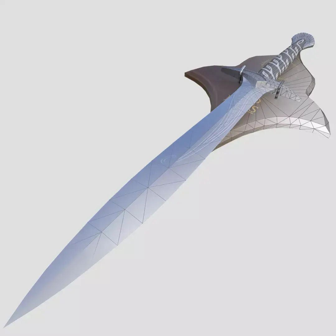Sting sword Low-poly 3D model