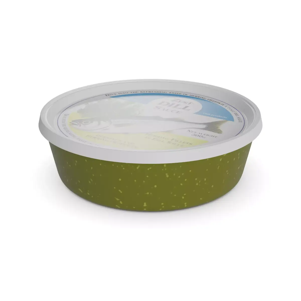 Herrings and herring products Herring Fillets in Dill Sauce Low-poly 3D model