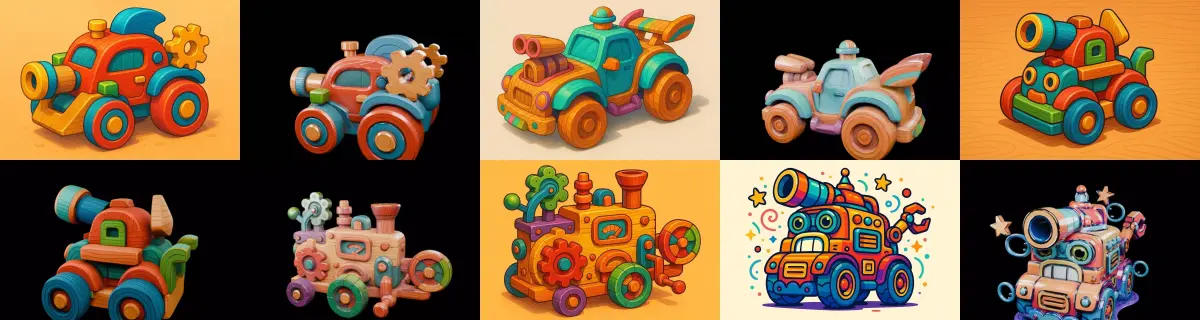 Wood Toy bundle 30 pack 46 glb Low-poly 3D model