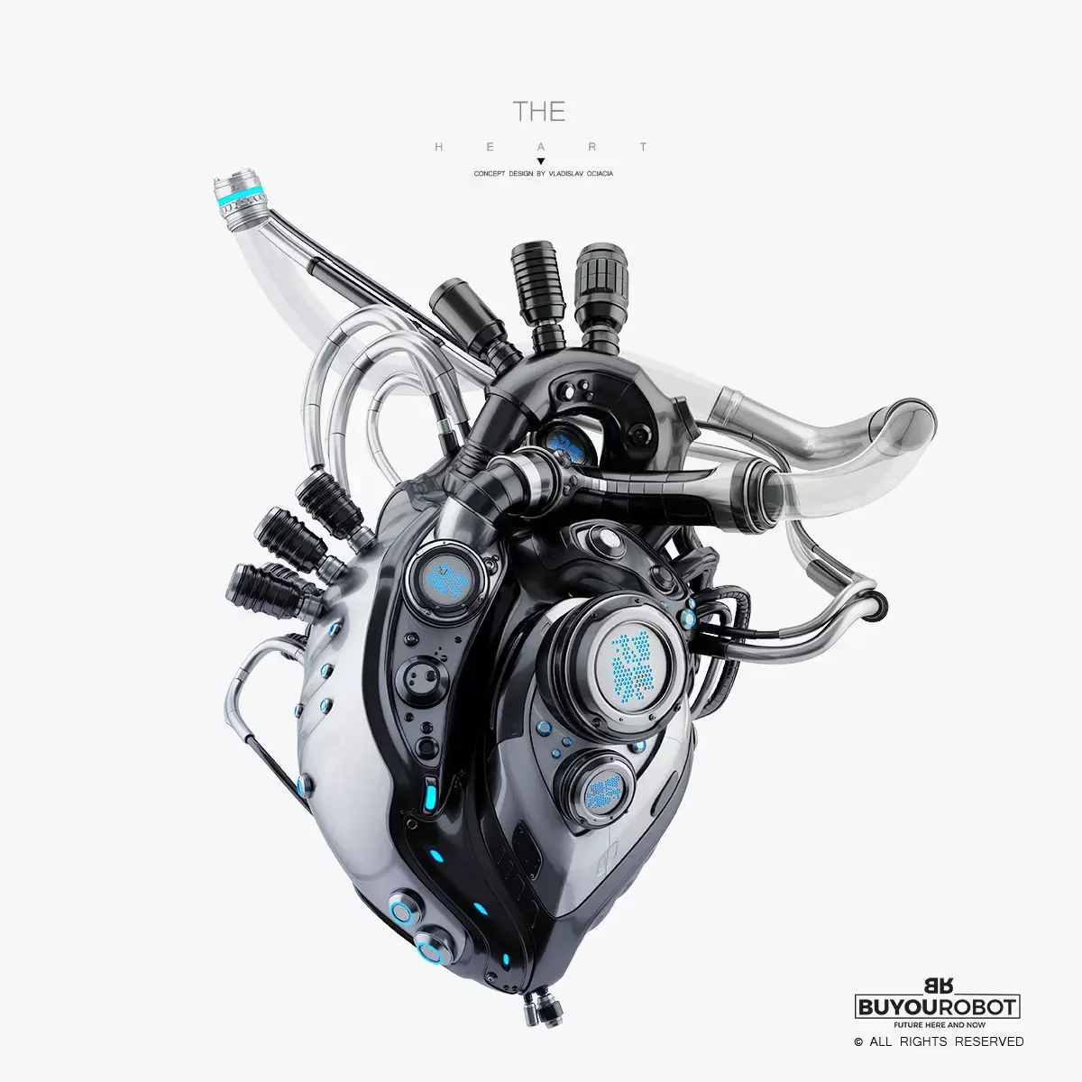 Robotic heart IV model 3D model