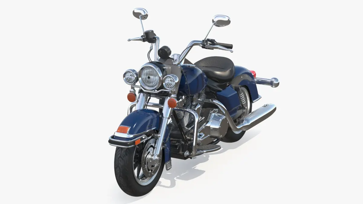 Classic Cruiser Motorcycle 3D model