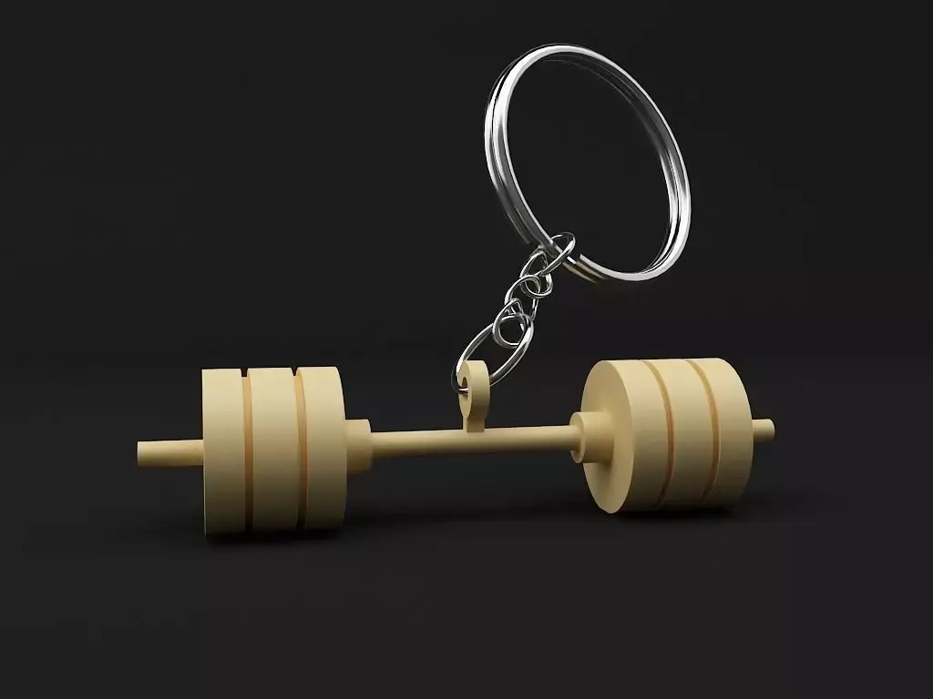 Dumbbell keychain 3D print model