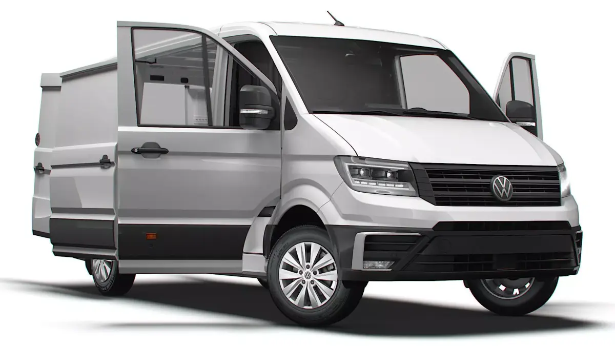 VW Crafter Van MWB LR HQInterior 2025 3D model