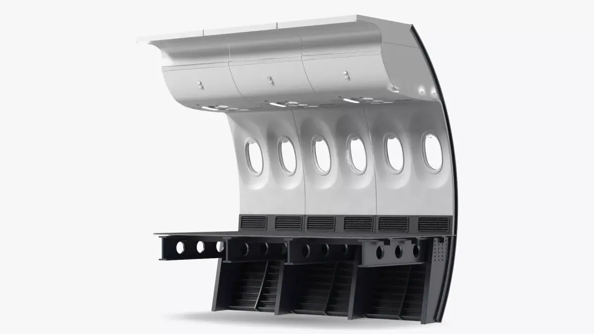 Passenger Aircraft Wall Section Module 3D model