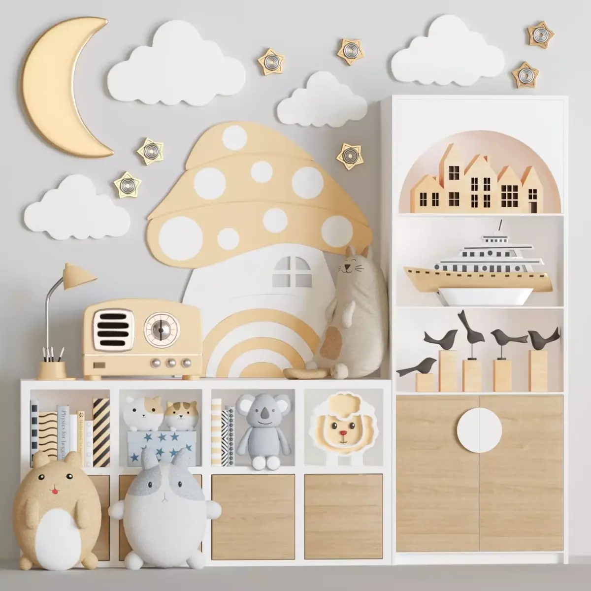 Decor set for kids 04 3D model