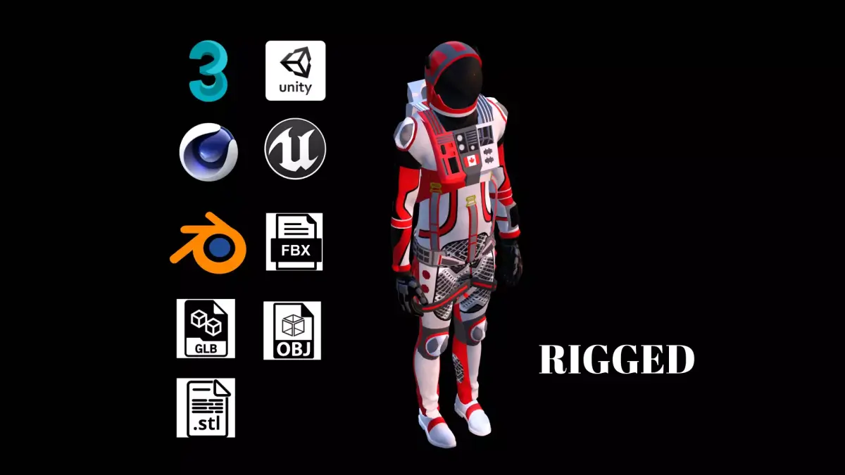 Astronaut Spacesuit Canada 3D model