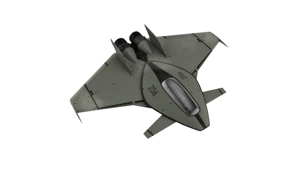 Futuristic Stealth Fighter Aircraft 3D model