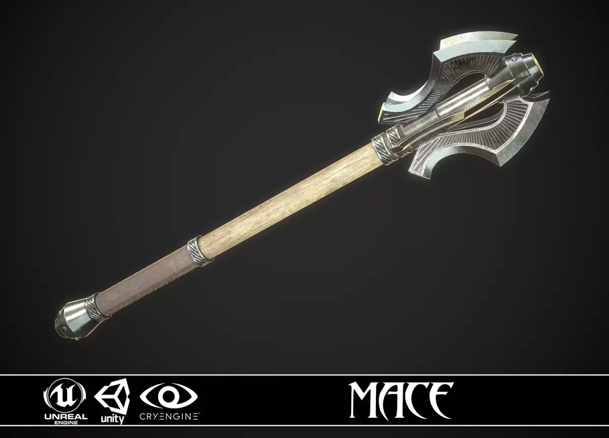 Mace 19 Low-poly 3D model